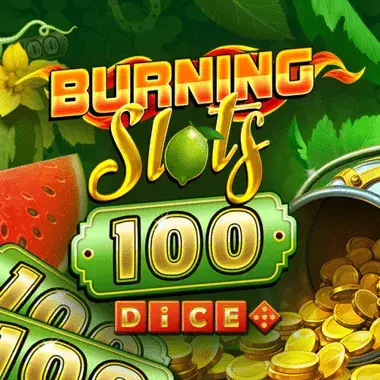 Burning Slots 100 Dice logo