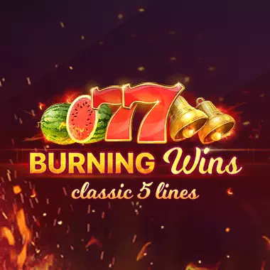 Burning Wins: classic 5 lines logo
