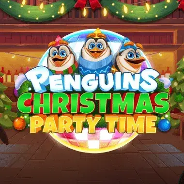 Penguins Christmas Party Time logo